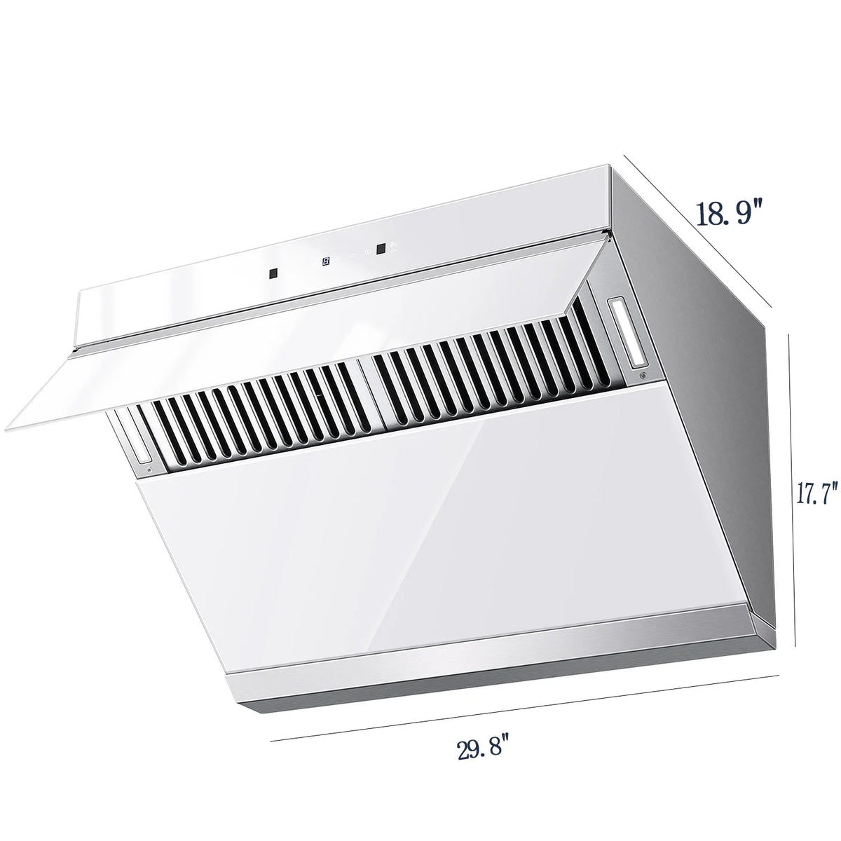 Under Cabinet Range Hood 30 Inch,Wall Mount Kitchen Hood 900 CFM with Heating Auto-cleaning Function, Gesture& Touch Control
