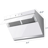 Under Cabinet Range Hood 30 Inch,Wall Mount Kitchen Hood 900 CFM with Heating Auto-cleaning Function, Gesture& Touch Control