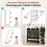 Modern Eco-Friendly Space-Saving Barn Door Flip-Top Adjustable Modular Shoe Rack Durable Wood Construction Home Furniture