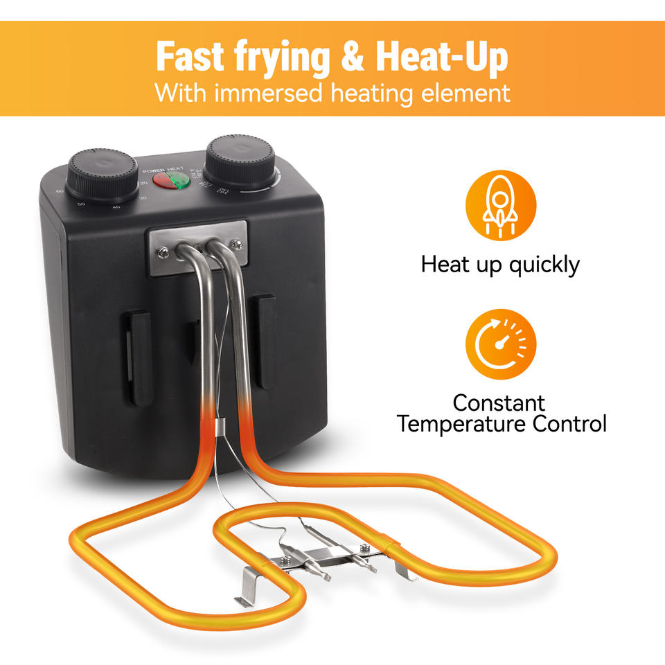 High Capacity 5L 2-Basket Electric Stainless Steel Non-Stick Commercial Household Outdoor Deep Fryer Time Control Fast Heating