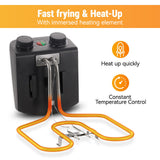 High Capacity 5L 2-Basket Electric Stainless Steel Non-Stick Commercial Household Outdoor Deep Fryer Time Control Fast Heating