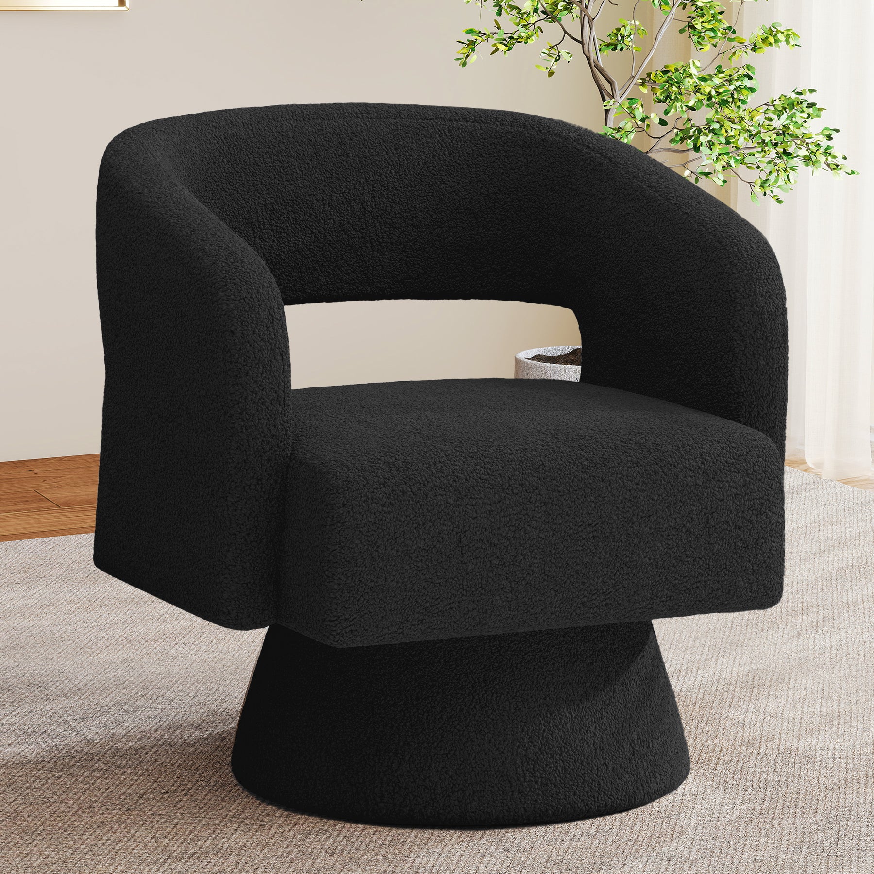 Swivel Barrel Accent Chair Oversized Velvet Modern Luxury Waterproof Eco-Friendly Living Room Vanity Bedroom Apartment Dining