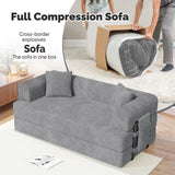 Modern Convertible Reclining Extendable Portable Sleeper Sofa Bed Set Sturdy Fixed-Shape Iron Frame Velvet Upholstery Hotel