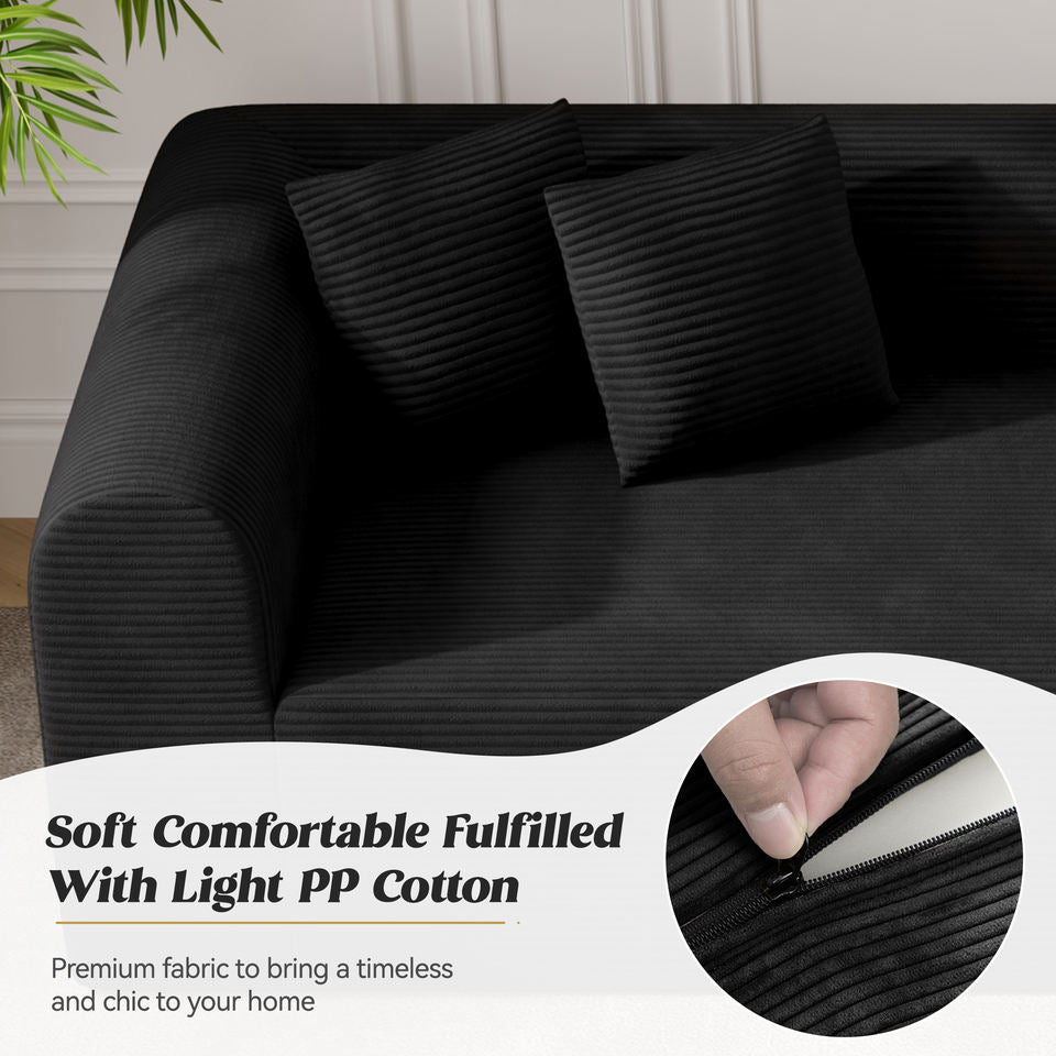 Modular Extendable Convertible Sectional Sofa Set Modern Velvet Cover Sofa Bed Foldable Massage Function Deep Seat Sponge
