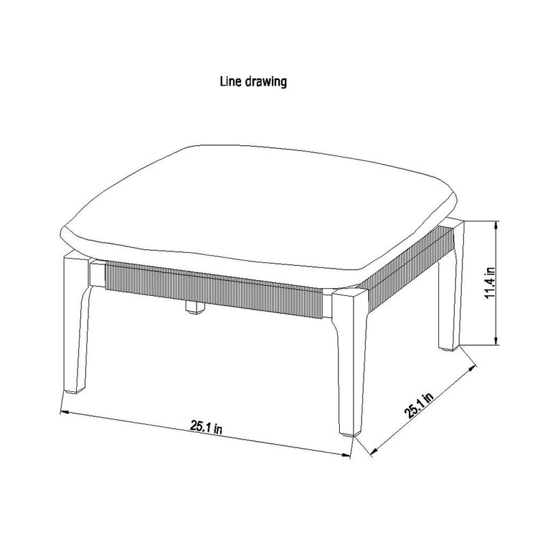 Amazonia 8 Piece Eucalyptus Patio Seating Set- 25-in L x 25-in W