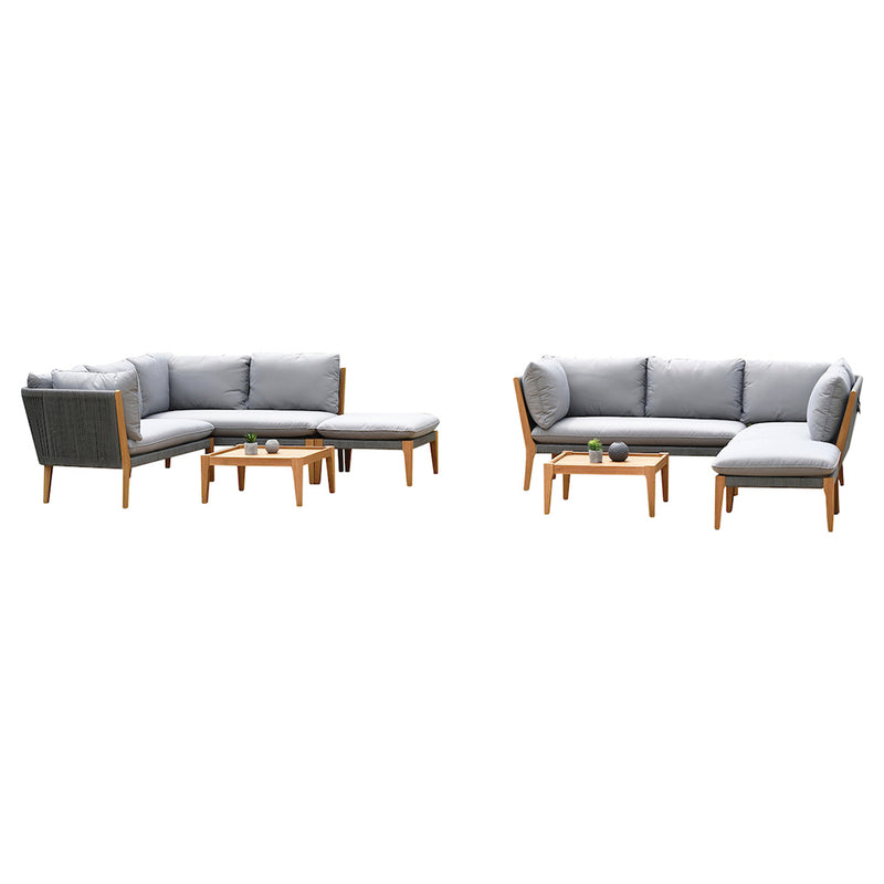 Amazonia 8 Piece Eucalyptus Patio Seating Set- 25-in L x 25-in W