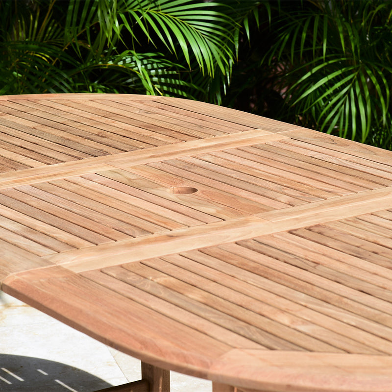 Amazonia Teak Wood Patio Dining Table - 71-in L x 39-in W