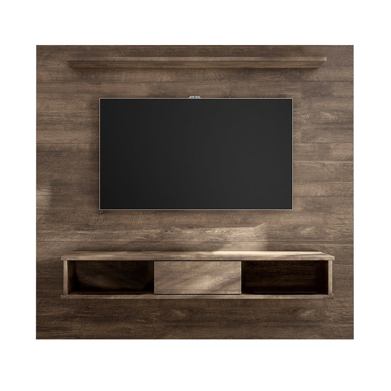 Midtown Concept Wall Mounted TV Shelf Board for 70-in TV - Dark Brown