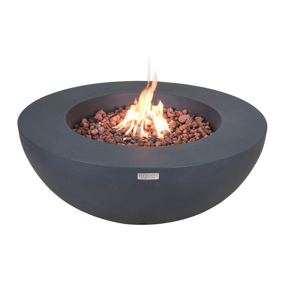 Lunar Outdoor Dark Grey Fire Bowl - Select Fuel Type