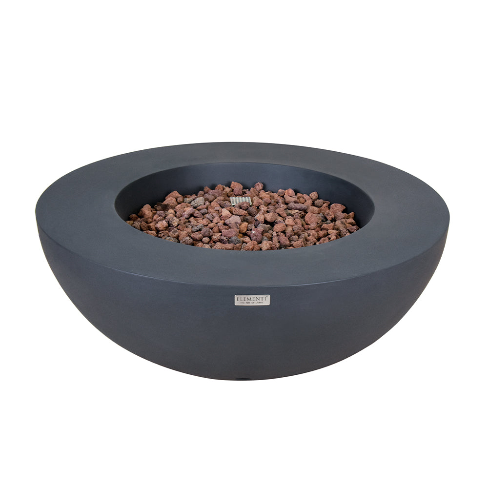 Lunar Outdoor Dark Grey Fire Bowl - Select Fuel Type