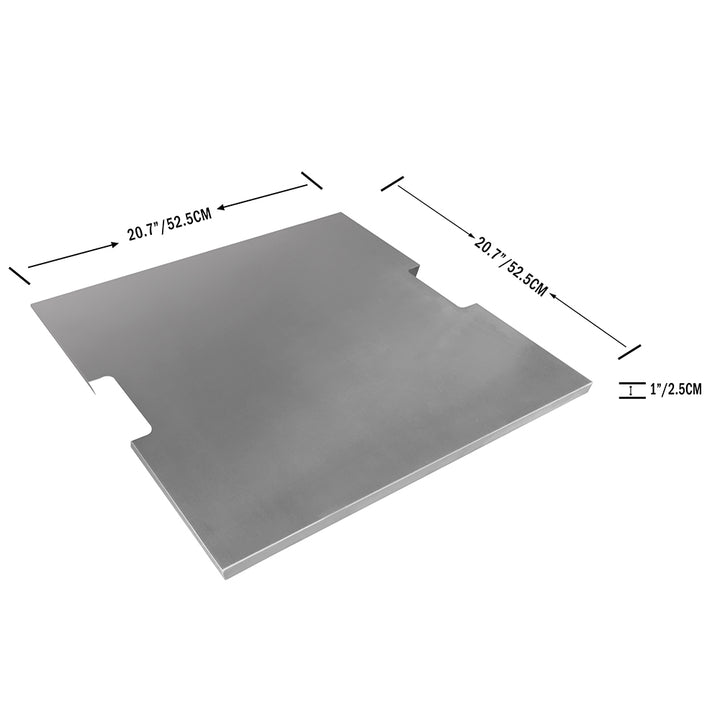 Elementi Manhattan Outdoor Fire Pit Table Square Stainless-Steel Lid Accessories