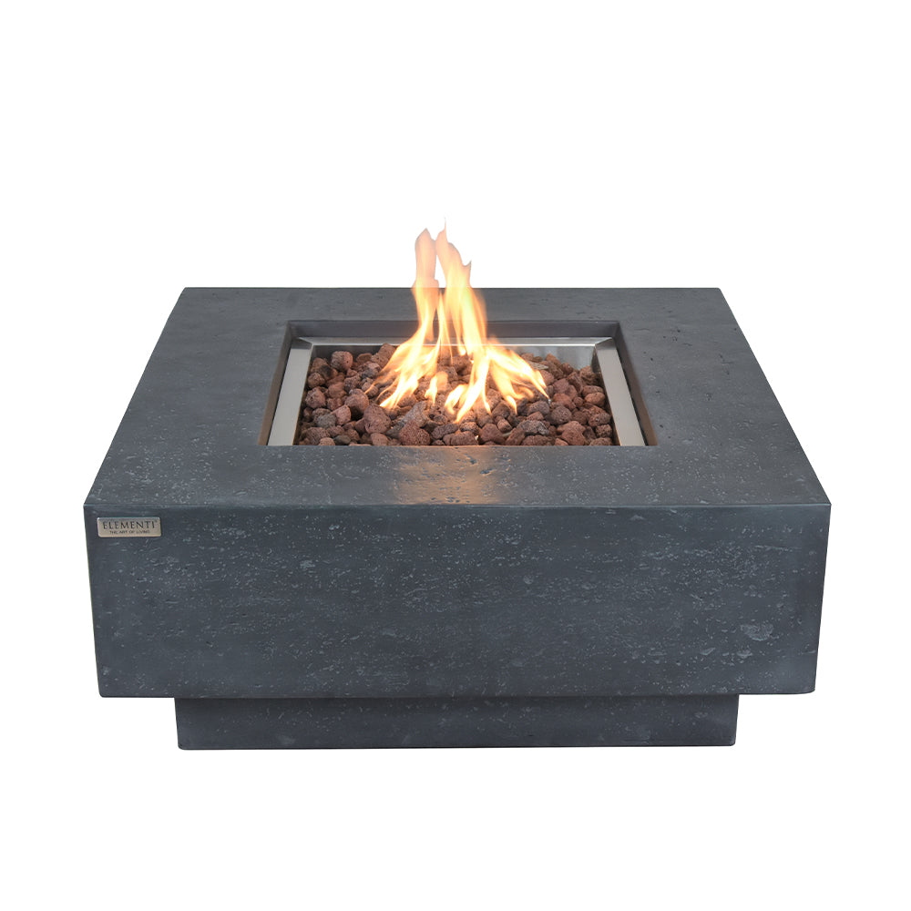 Manhattan Outdoor Dark Grey Fire Pit Table - Select Fuel Type