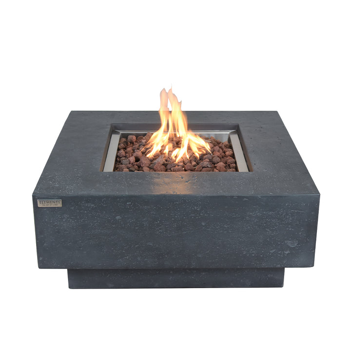 Manhattan Outdoor Dark Grey Fire Pit Table - Select Fuel Type