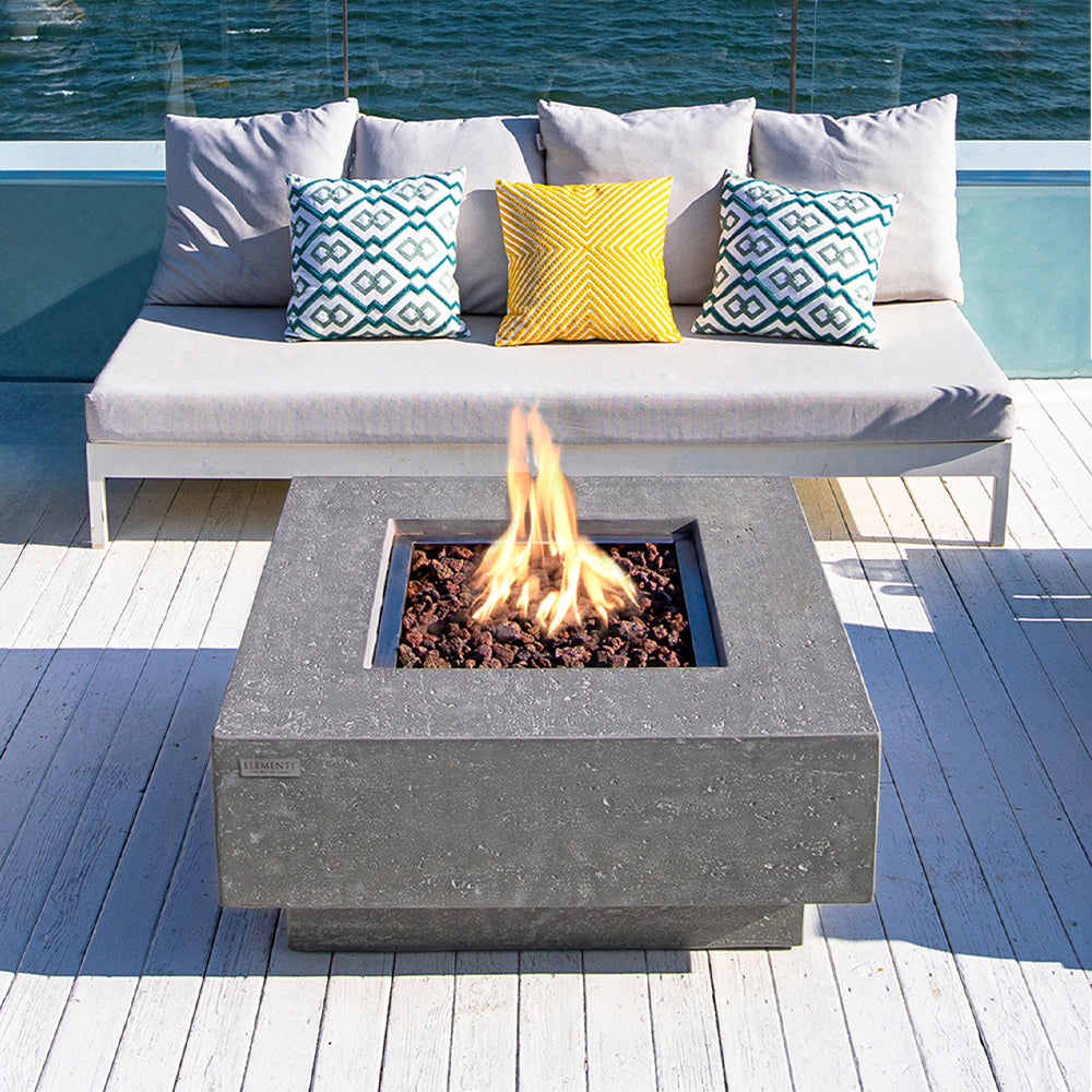 Manhattan Outdoor Fire Pit Table - Select Fuel Type