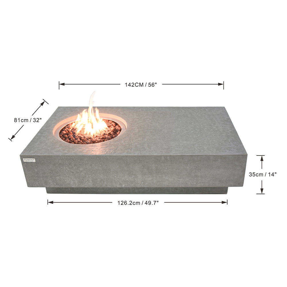 MetroPolis Outdoor Fire Pit Table - Select Fuel Type