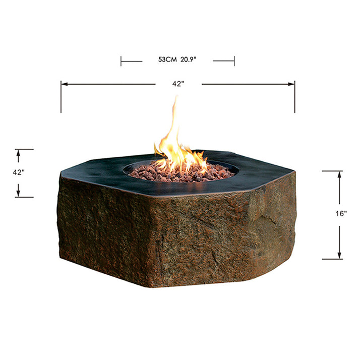 Outdoor Columbia Fire Pit Table - Select Fuel Type