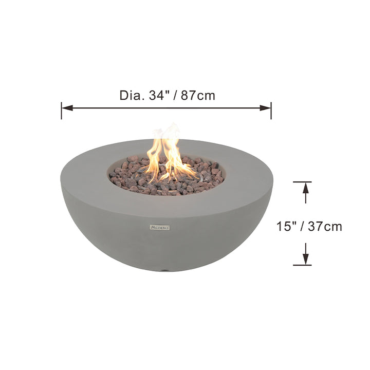 Roca Outdoor Fire Pit Table - Select Fuel Type