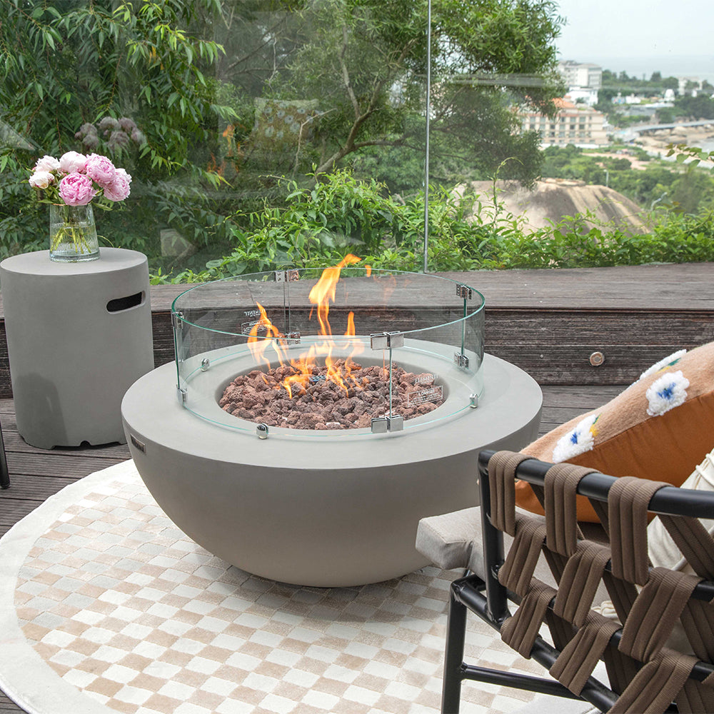 Roca Outdoor Fire Pit Table - Select Fuel Type