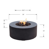 Venice Outdoor Firepit Table - 34 Inches - view 3
