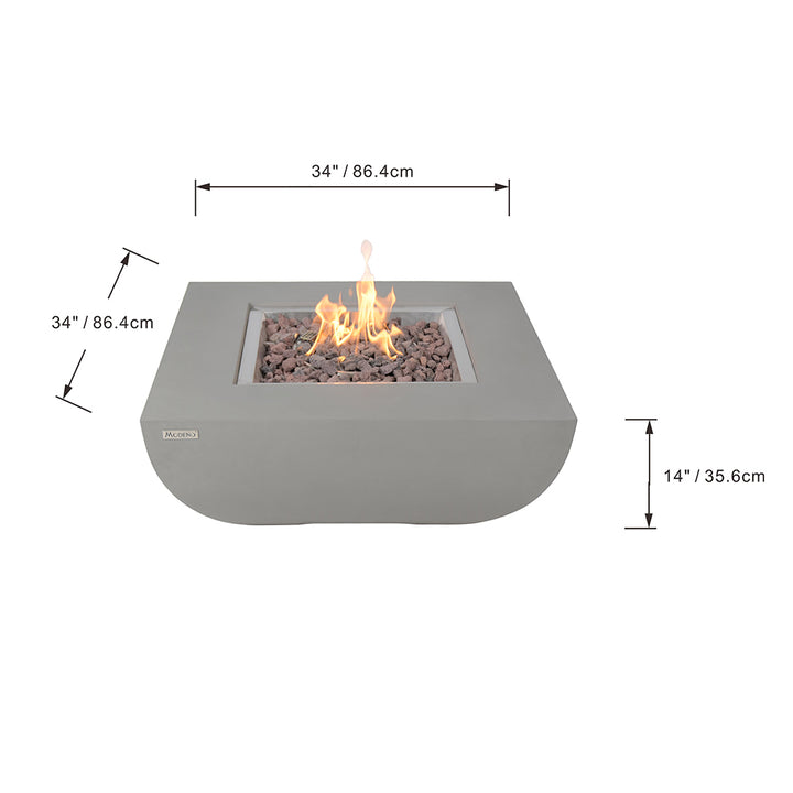 Westport Outdoor Fire Pit Table - Select Fuel Type