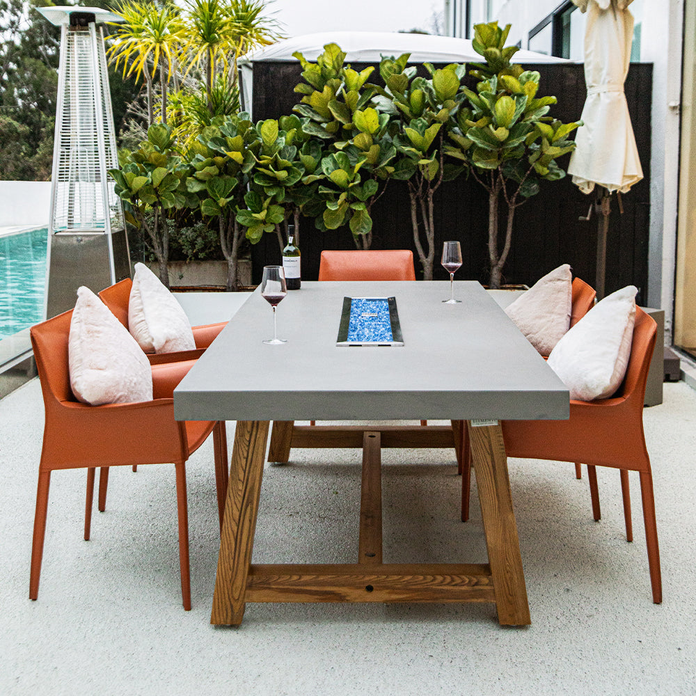Workshop Outdoor Fire Pit Dining Table - Select Fuel Type