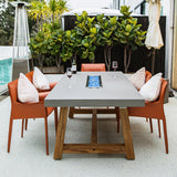 Workshop Outdoor Fire Pit Dining Table - Select Fuel Type