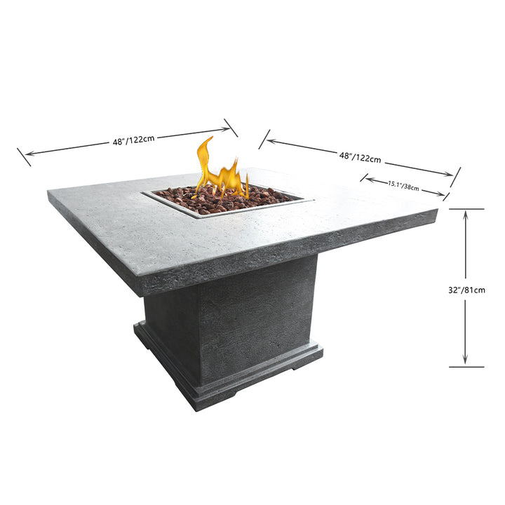 Birmingham Outdoor Firepit Table - 48 Inches - Liquid Propane