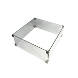 Elementi Rova Fire Pit Tempered Clear Glass Wind Screen