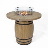 Tuscany Outdoor Reinforced Concrete Fire Pit Table - 48 Inch - Liquid Propane