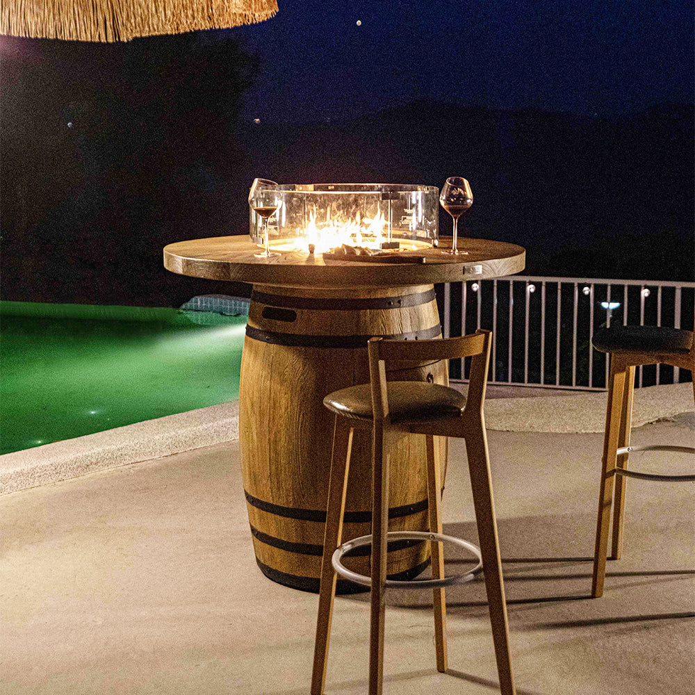 Tuscany Outdoor Reinforced Concrete Fire Pit Table - 48 Inch - Liquid Propane