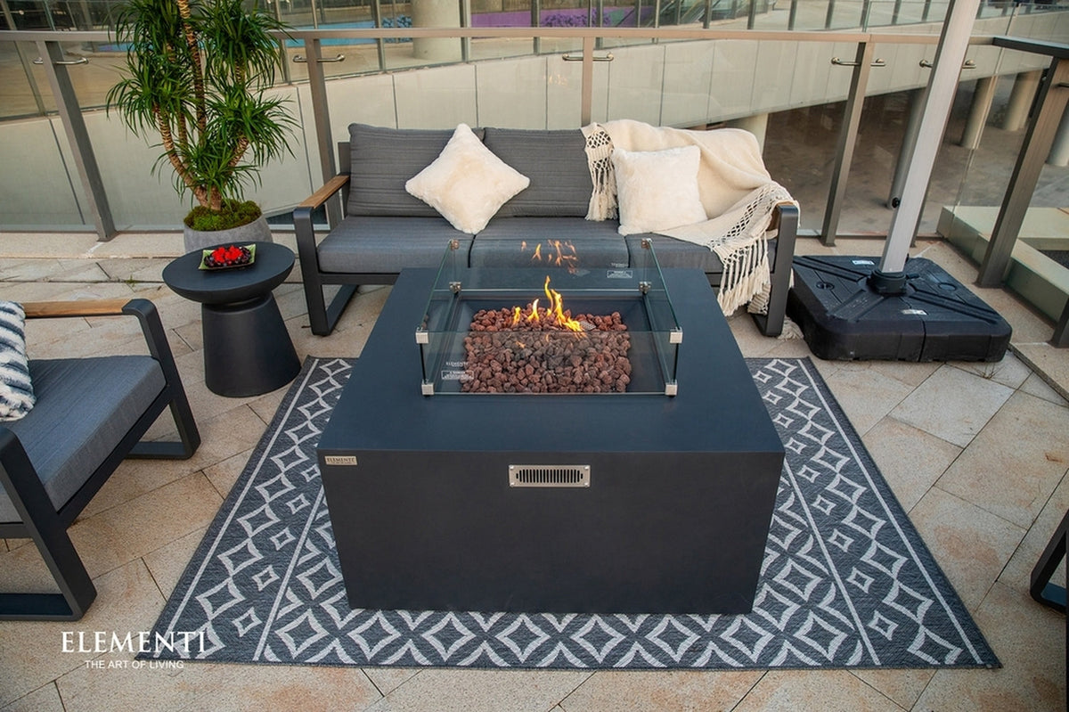Sol Living Rocky Propane Fire Pit, 43 x 43 Inches