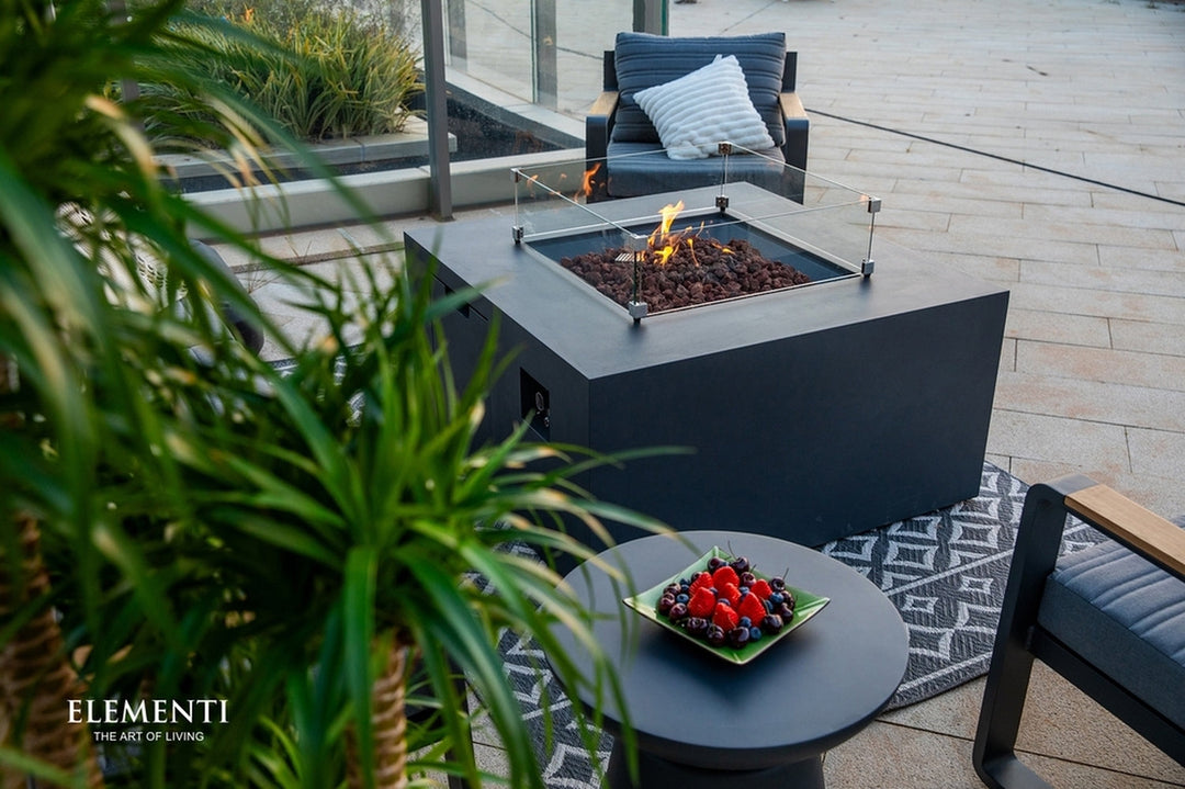 Elementi Rocky Propane Fire Pit, 43 x 43 Inches