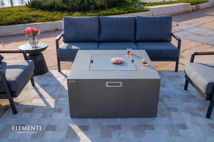 Elementi Rocky Propane Fire Pit, 43 x 43 Inches