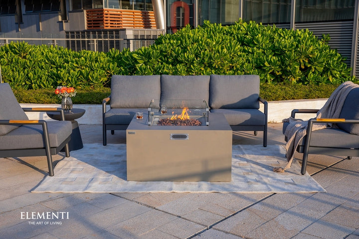 Elementi Rocky Propane Fire Pit, 43 x 43 Inches