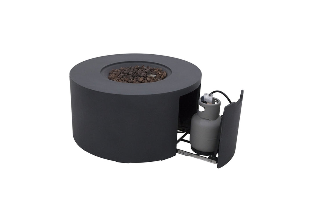 Elementi Pacaya Propane Fire Pit Light Grey, 43 x 43 Inches
