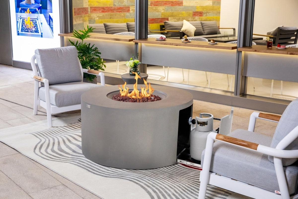Sol Living Pacaya Propane Fire Pit Light Grey, 43 x 43 Inches - view 4