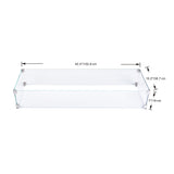 Elementi Plus Rectangular Tempered Glass Wind Screen for Outdoor Fire Pit - 40.4 x 15.2 x 7 inches