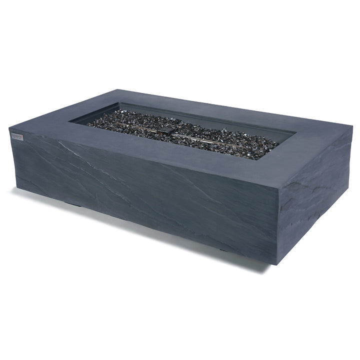 Capetown Outdoor Slate Black Fire Pit Table - Select Fuel Type