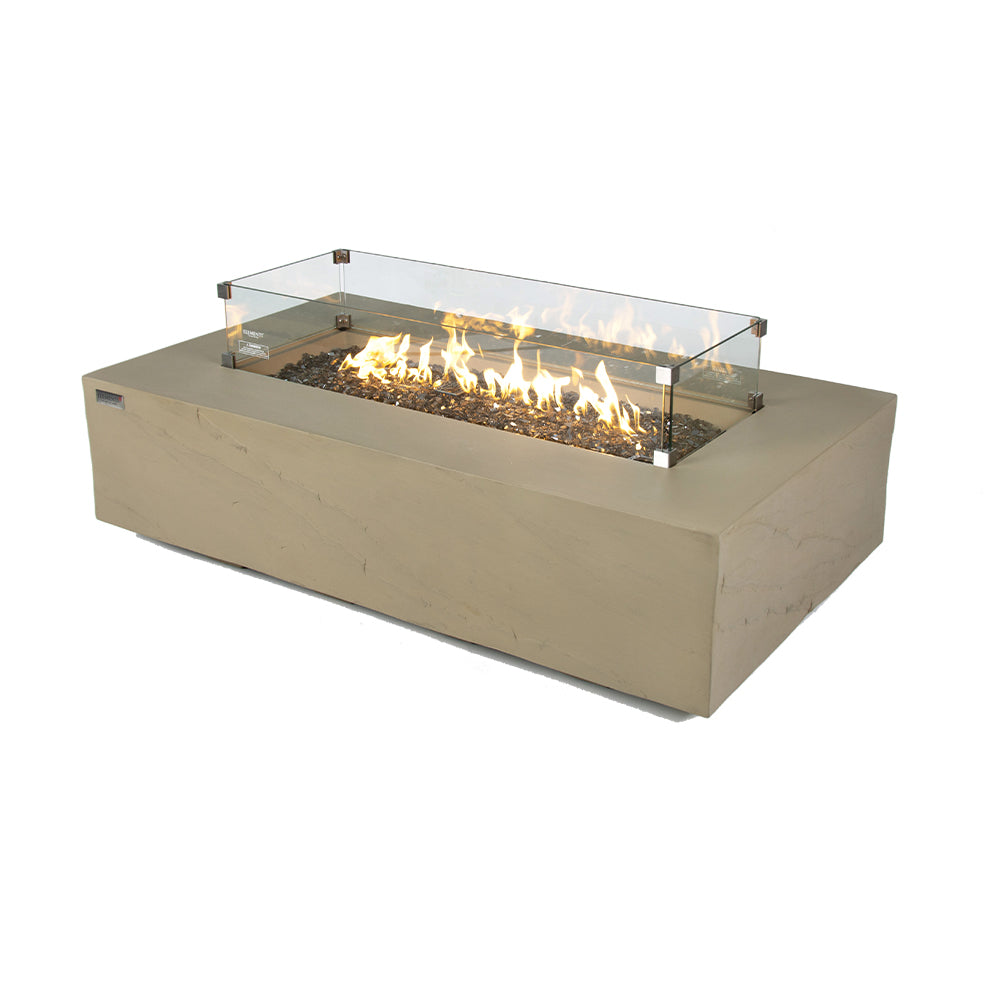 Colorado Outdoor Sunlight Yellow Fire Pit Table - Select Fuel Type