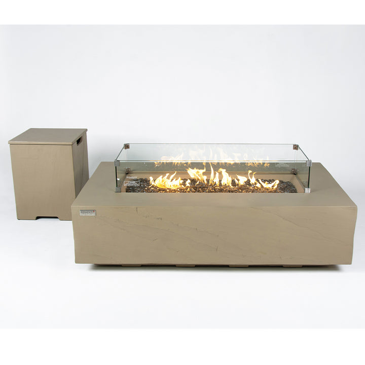 Colorado Outdoor Sunlight Yellow Fire Pit Table - Select Fuel Type