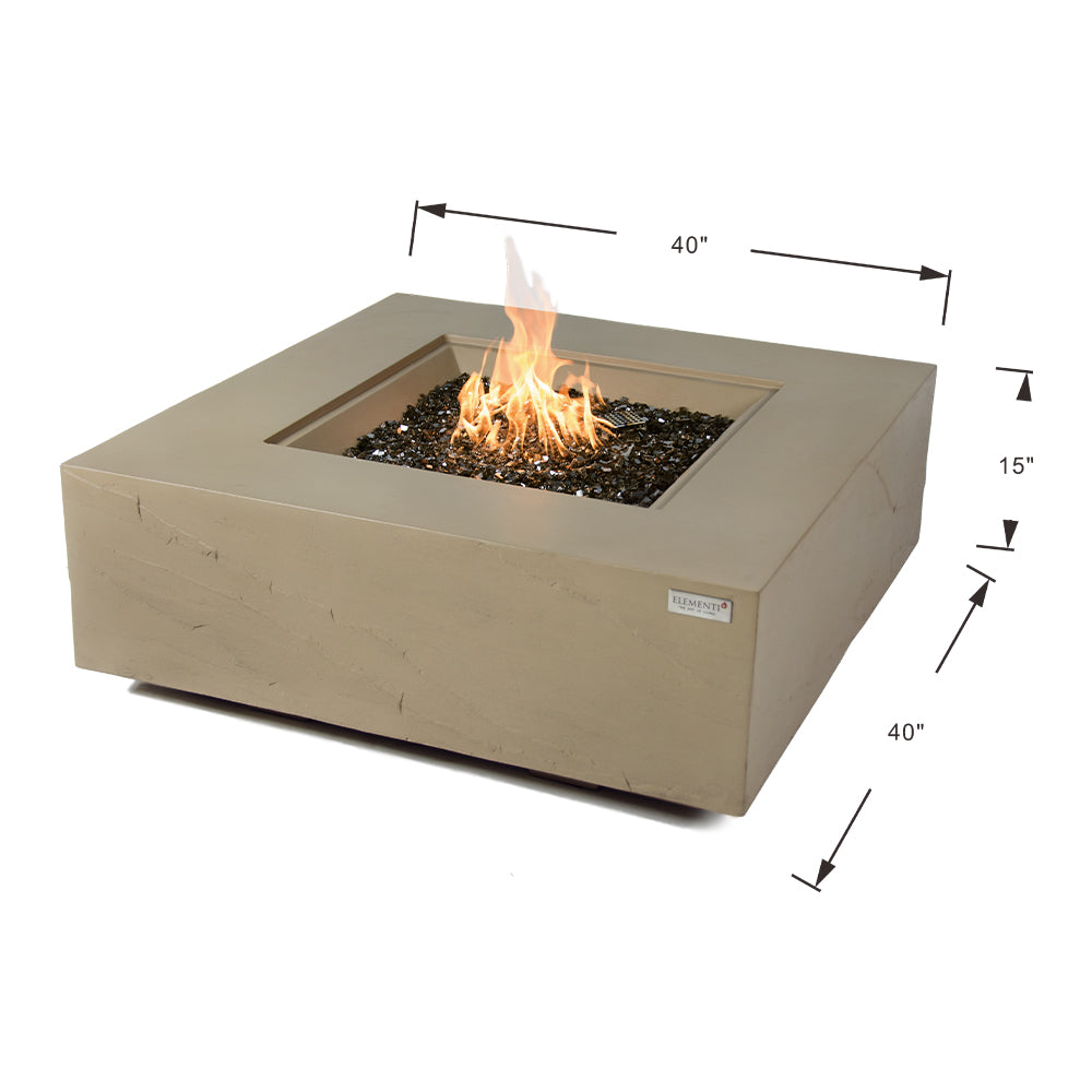 Uluru Outdoor Sunlight Yellow Fire Pit Table - Select Fuel Type