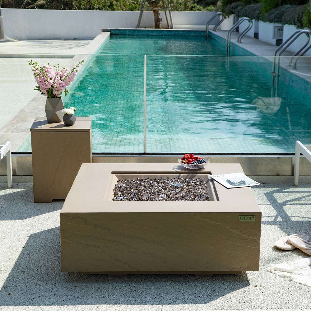 Uluru Outdoor Sunlight Yellow Fire Pit Table - view 4