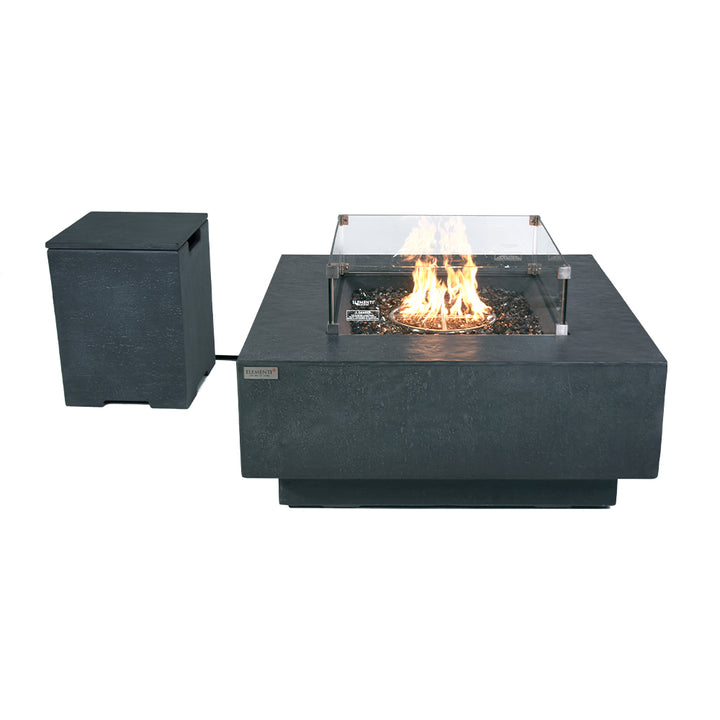 Bergen Outdoor Dark Grey Fire Pit Table - Select Fuel Type