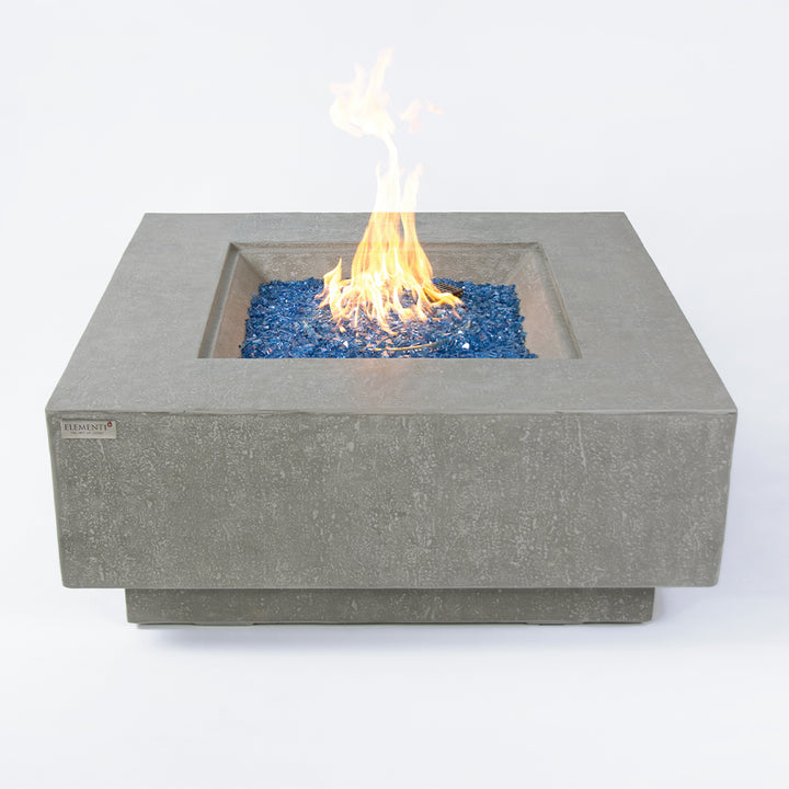 Victoria Outdoor Light Grey Fire Pit Table - Select Fuel Type