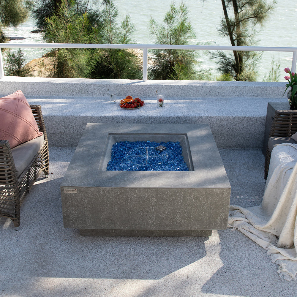 Victoria Outdoor Light Grey Fire Pit Table - view 5