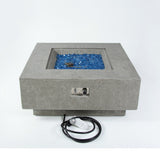 Victoria Outdoor Light Grey Fire Pit Table - Select Fuel Type