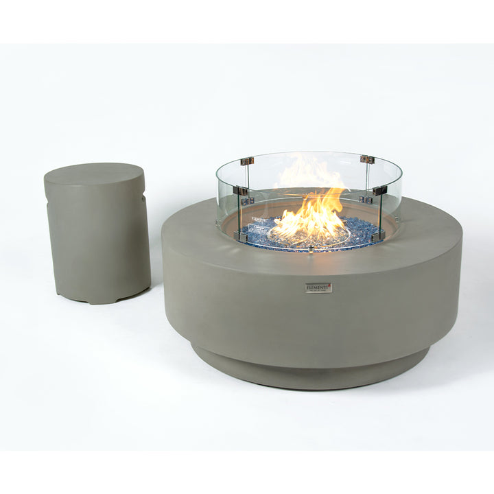 Colosseo Outdoor Light Grey Fire Pit Bowl - Select Fuel Type