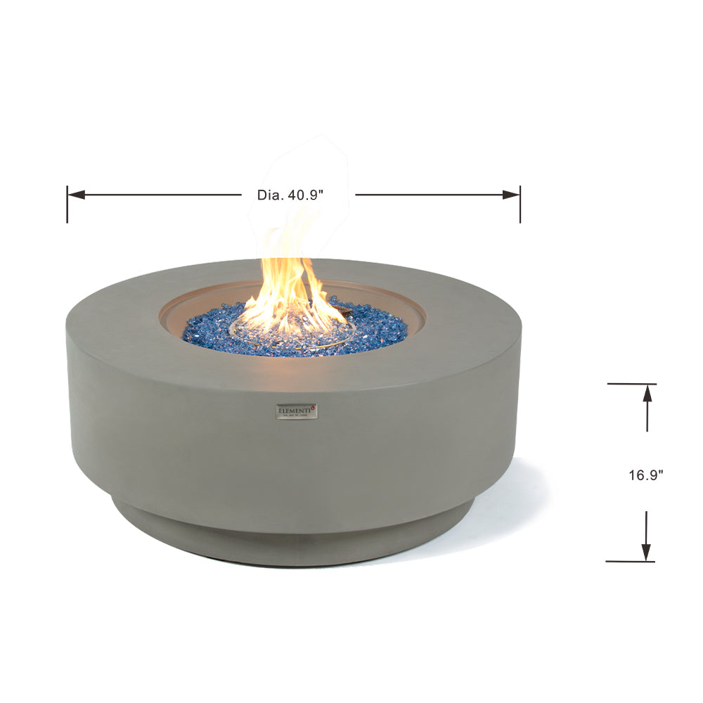 Colosseo Outdoor Light Grey Fire Pit Bowl - Select Fuel Type