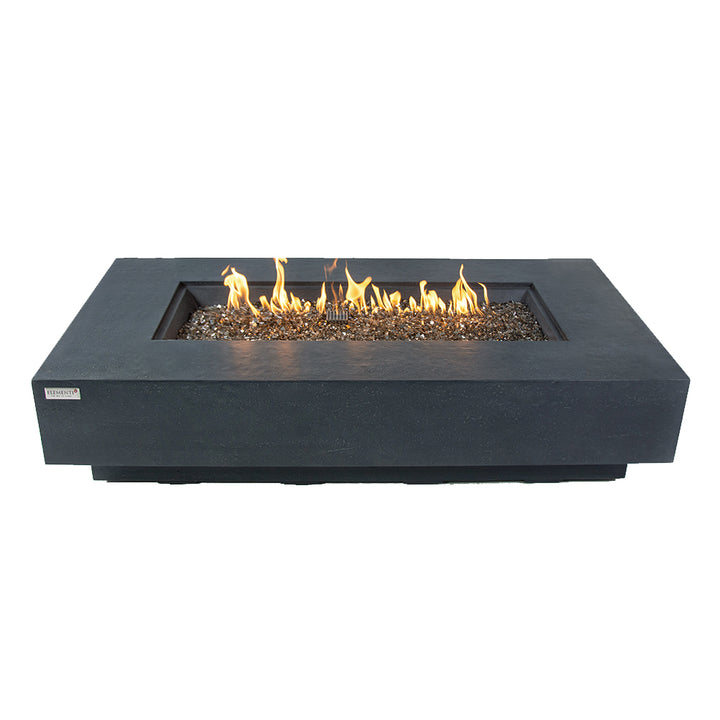 Positano Outdoor Dark Grey Fire Pit Table - Select Fuel Type