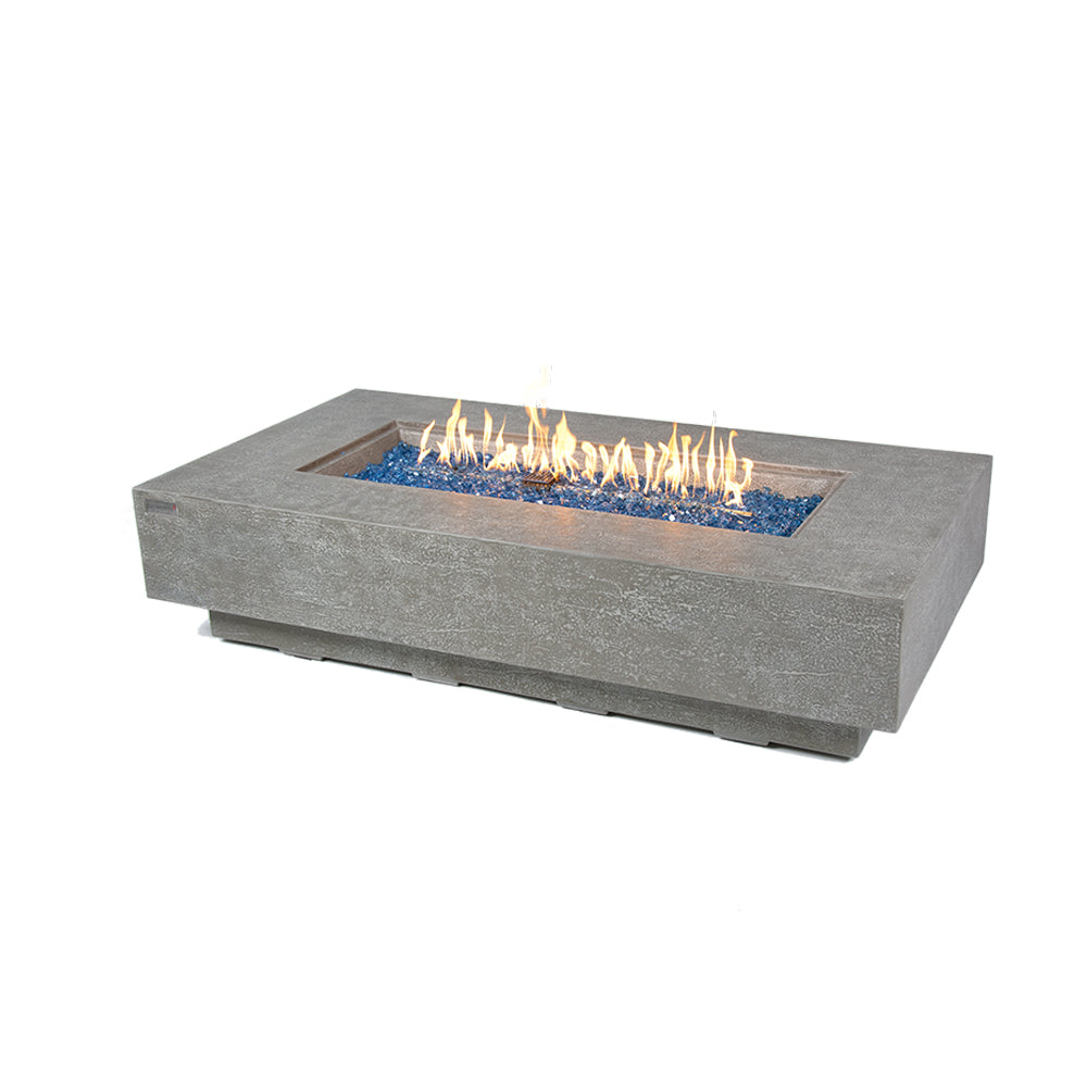 Riviera Outdoor Light Grey Fire Pit Table - Select Fuel Type